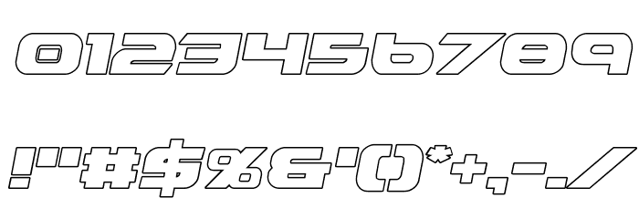 Graymalkin Outline Font OTHER CHARS