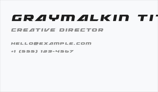 Graymalkin Title Business Card