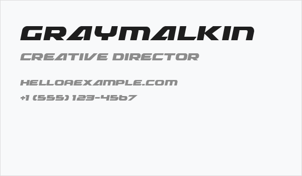 Graymalkin Business Card