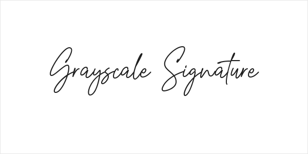 Grayscale Signature Logo