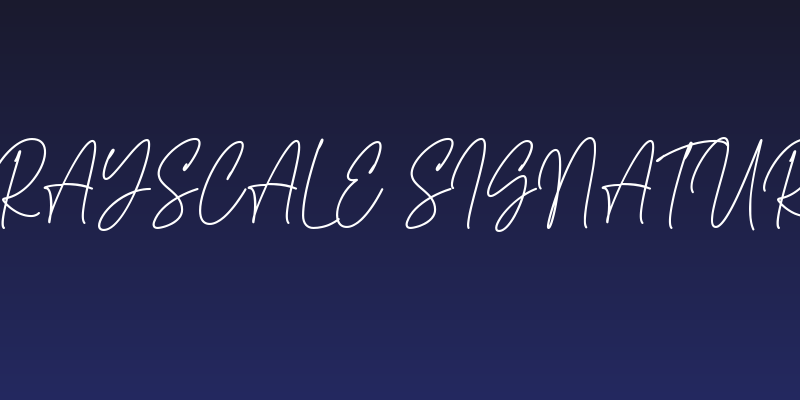 Grayscale Signature Social Header
