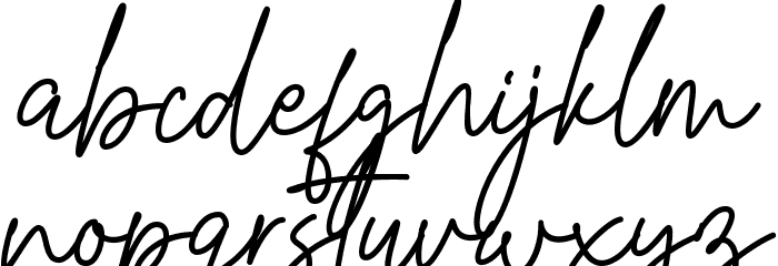 Grayscale Signature Font LOWERCASE