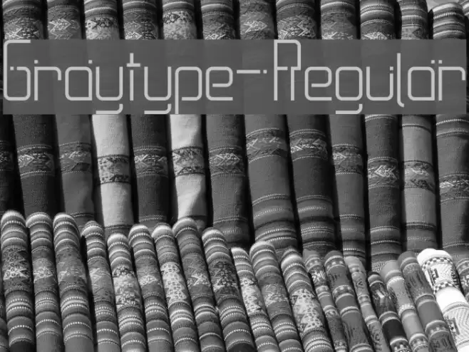 Graytype-Regular Font examples