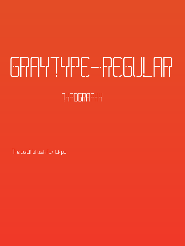 Graytype-Regular Poster