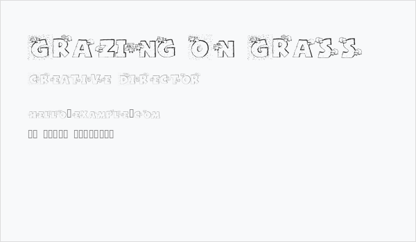 Grazing On Grass Business Card
