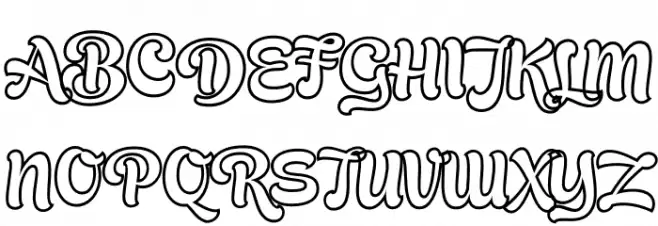 Gready PERSONAL USE ONLY Outline Caratteri MAIUSCOLE
