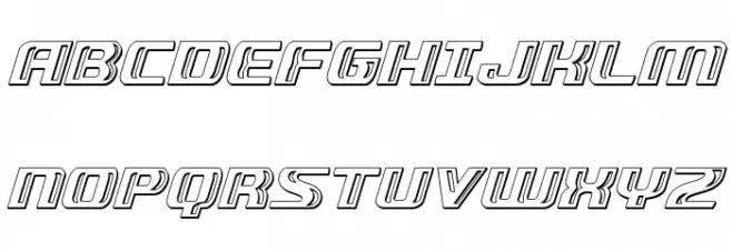 Grease Gun Chrome Italic Font Litere mari