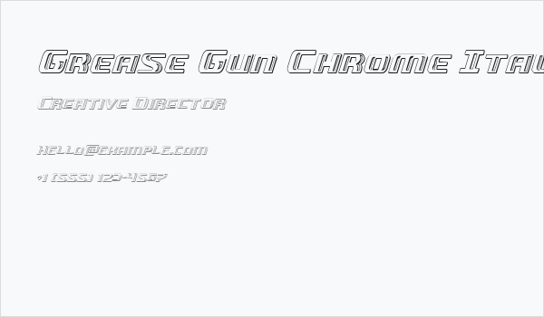 Grease Gun Chrome Italic Business Card