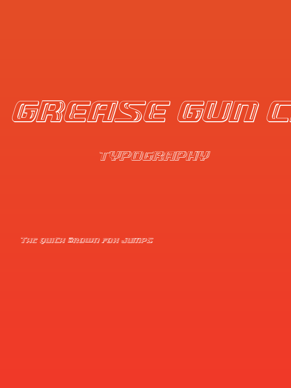 Grease Gun Chrome Italic Poster