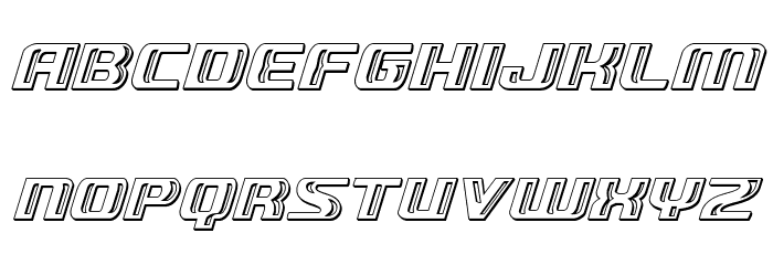 Grease Gun Chrome Italic Font LOWERCASE