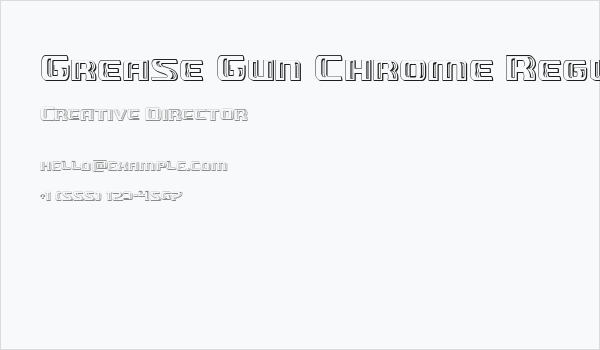 Grease Gun Chrome Regular Business Card