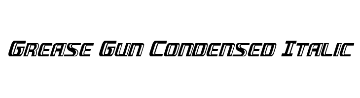 Grease Gun Condensed Italic  免费字体下载