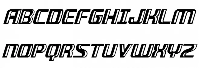 Grease Gun Condensed Italic Шрифта ВЕРХНИЙ
