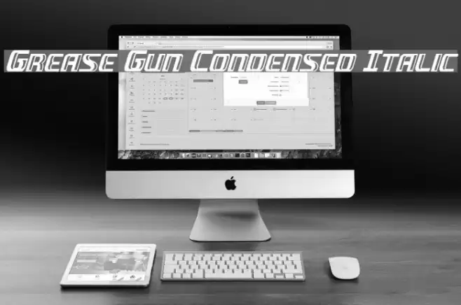 Grease Gun Condensed Italic Font examples