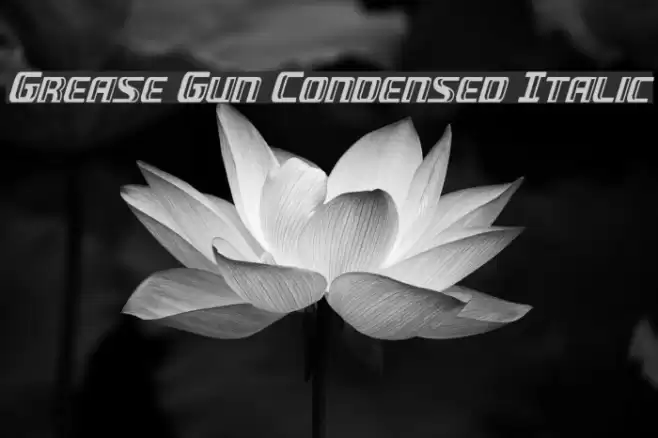 Grease Gun Condensed Italic Font examples