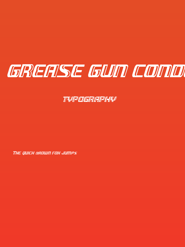Grease Gun Condensed Italic Poster