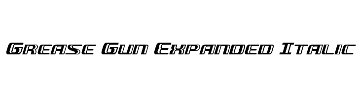 Grease Gun Expanded Italic  font caratteri gratis