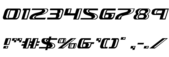 Grease Gun Expanded Italic Font OTHER CHARS