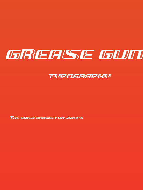 Grease Gun Expanded Italic Poster