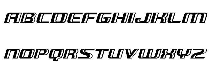 Grease Gun Expanded Italic Font LOWERCASE