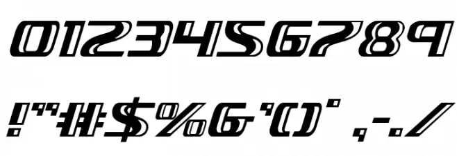 Grease Gun Italic Font OTHER CHARS
