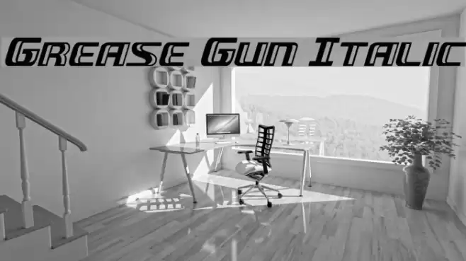Grease Gun Italic Font examples