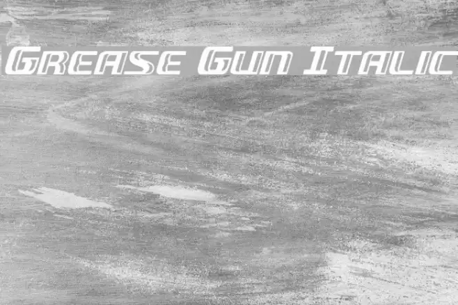 Grease Gun Italic Font examples