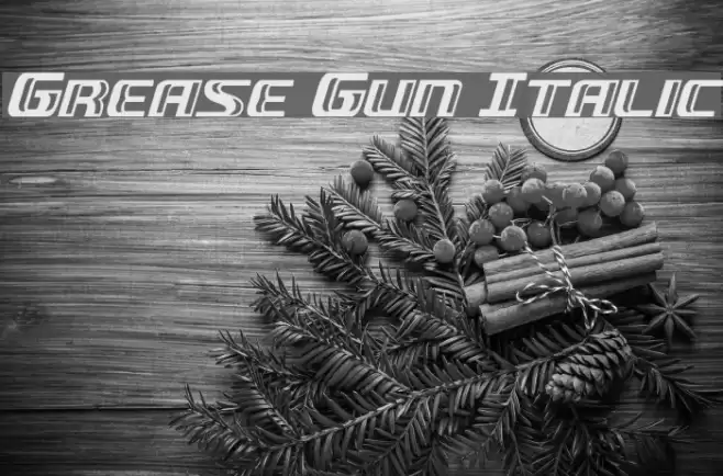 Grease Gun Italic Font examples