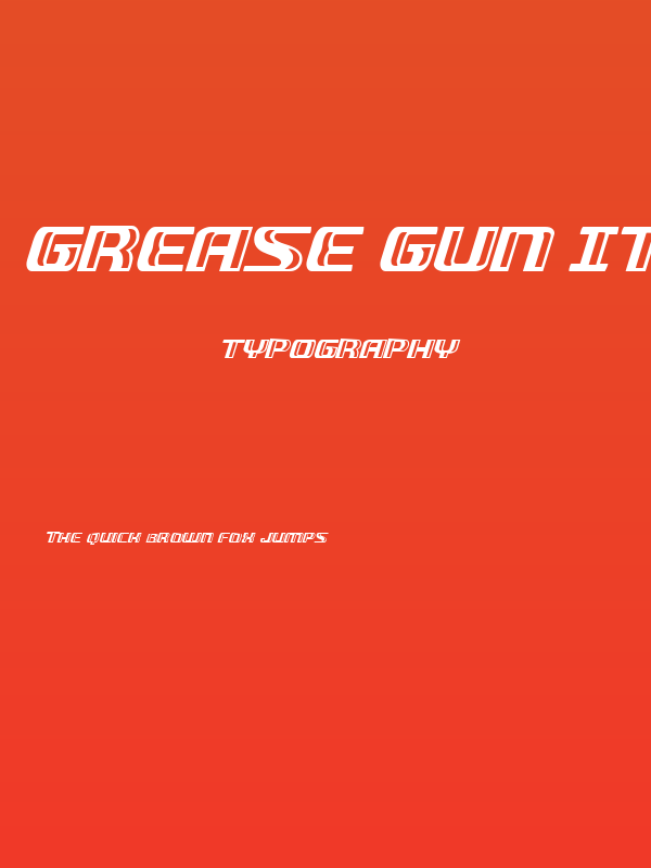 Grease Gun Italic Poster