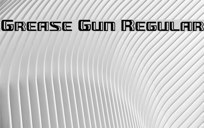 Grease Gun Regular Font examples