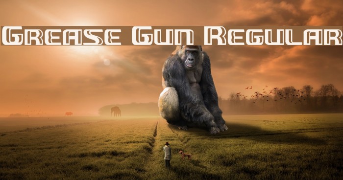 Grease Gun Regular Font examples