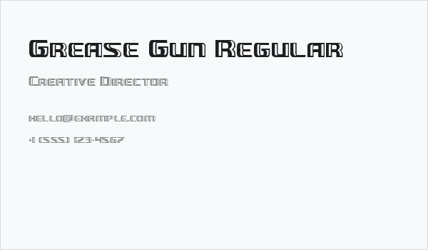 Grease Gun Regular Business Card