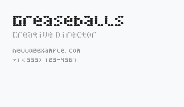 Greaseballs Business Card