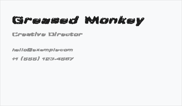 Greased Monkey Business Card