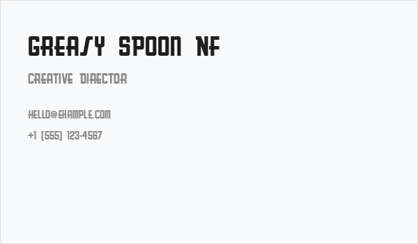 Greasy Spoon NF Business Card