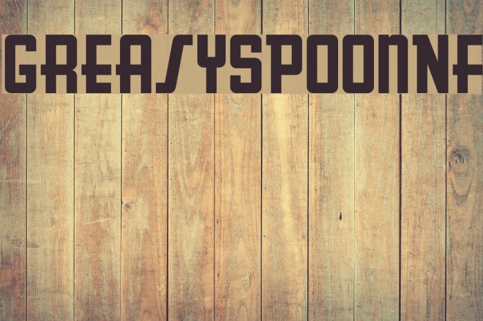 GreasySpoonNF Font examples