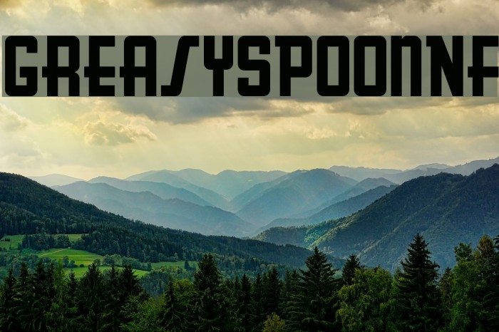 GreasySpoonNF Font examples