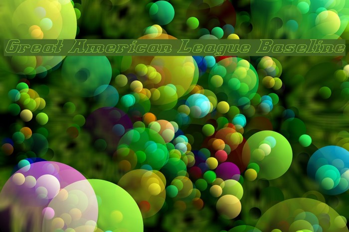 Great American League Baseline Example 2