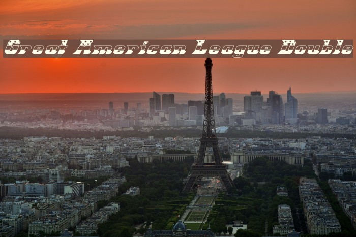 Great American League Double Example 2