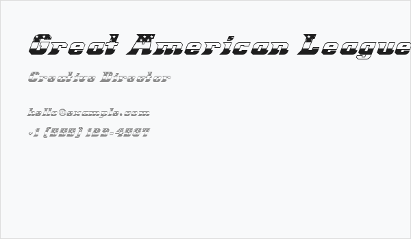 Great American League Double Business Card