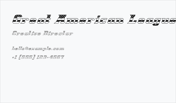 Great American League Triple Business Card