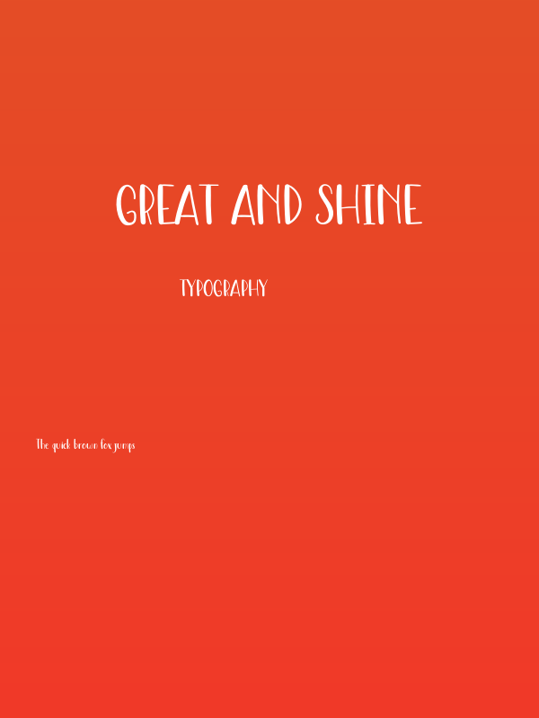 Great And Shine Poster