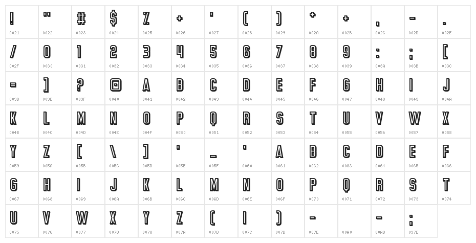 Great Attraction Character Map