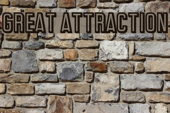 Great Attraction Font examples