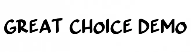 Great Choice Demo Schriftart