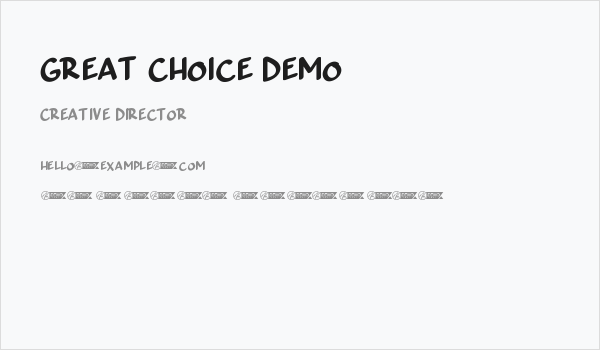 Great Choice Demo Business Card