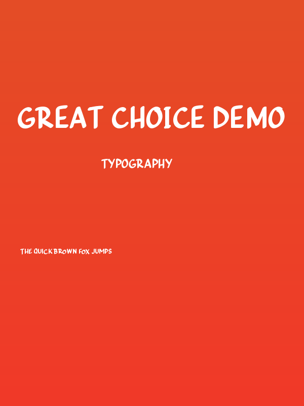 Great Choice Demo Poster