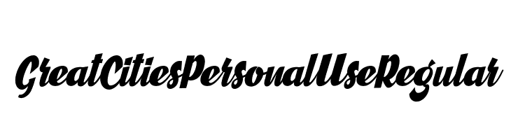 Great Cities Personal Use Regular  font caratteri gratis