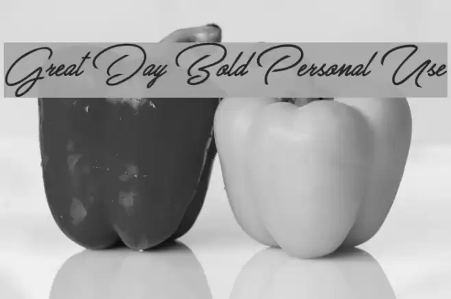 Great Day Bold Personal Use Font examples