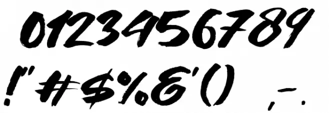 Great Fighter Font OTHER CHARS